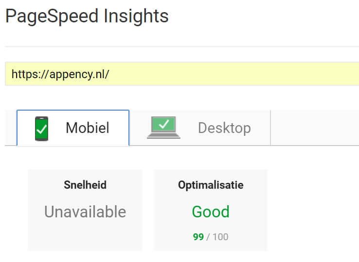 Pagespeed appency