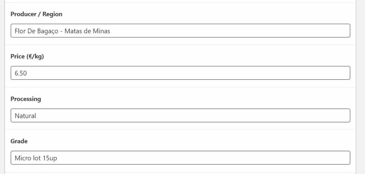 woocommerce custom fields of item