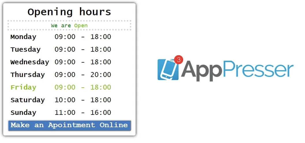 Appency Apppresser custom page