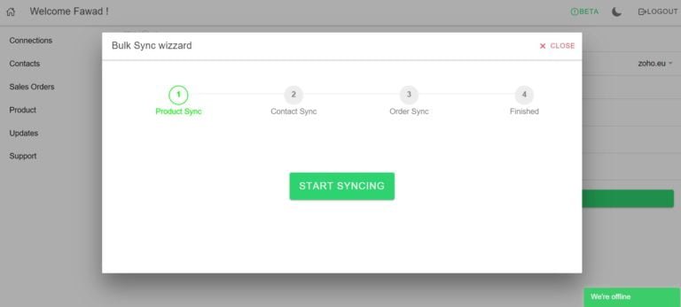 woocommerce zoho crm bulk sync