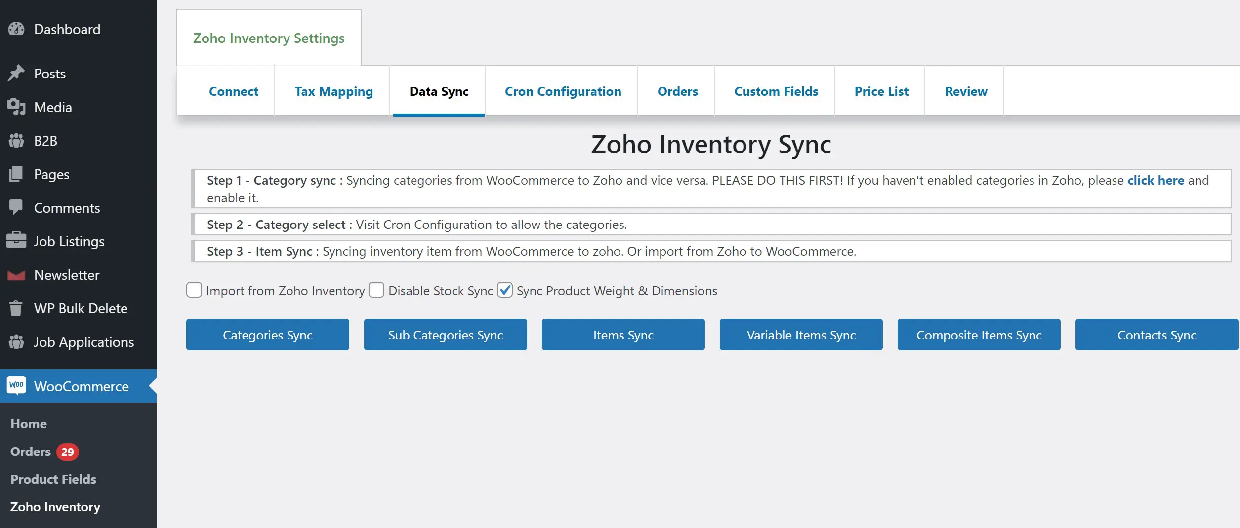 WooCommerce Zoho Inventory - Image 3