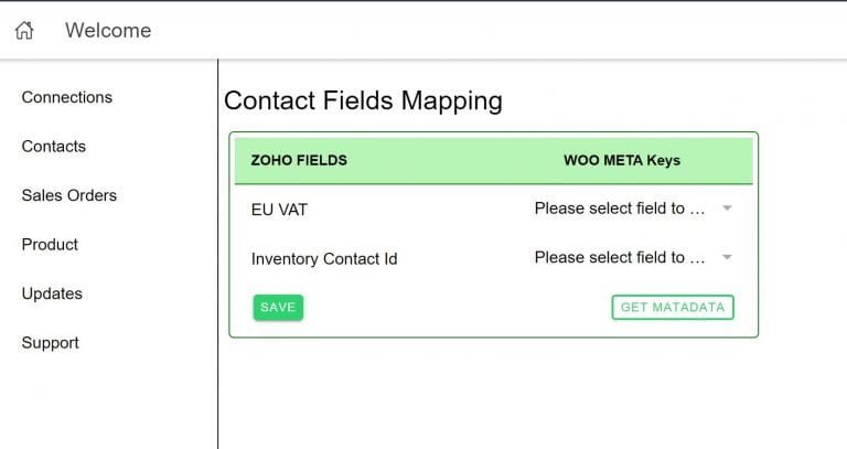 zoho crm woocommerce custom fields