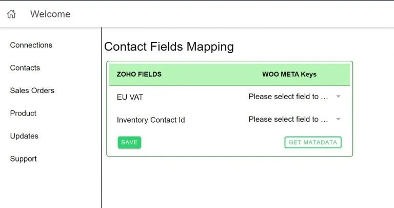 zoho crm woocommerce custom fields